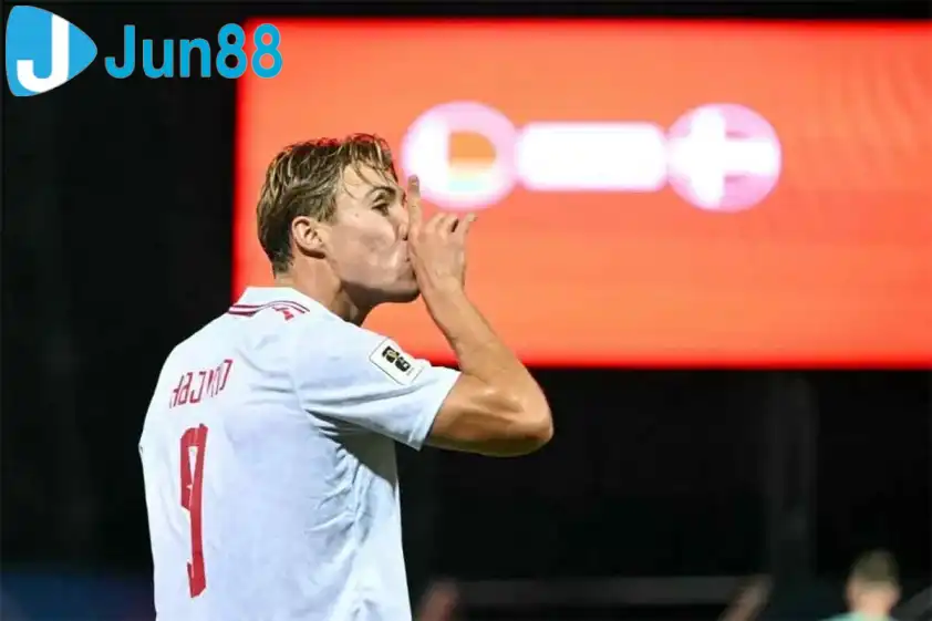 Hojlund đang hồi sinh mạnh mẽ kể từ ngày rời Man United (Ảnh: AFP).