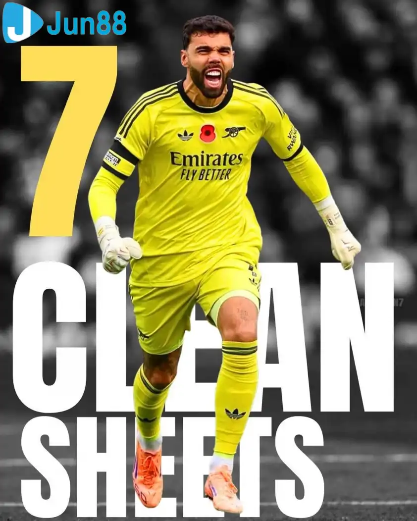 7 trận gần nhất David Raya đều giữ sạch lưới cho Arsenal. 7 trận gần nhất David Raya đều giữ sạch lưới cho Arsenal.